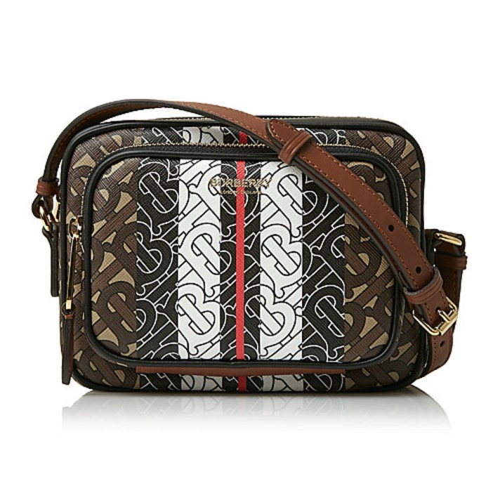[럭셔리에비뉴] (버버리) 8021485 LL SM CAMERA BAG EC2 A7436 스몰 모노그램 스트라이프 E-캔버스