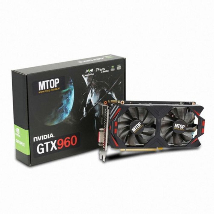 지포스 GTX960 NEW D5 2GB 듀얼쿨러 gtx1660슈퍼/1660super/그랙픽카드/gtx1060/rtx2070super/rtx2060super/rx580/rx570/그래픽카드rtx2060/rx570, 단일 모델명/품번