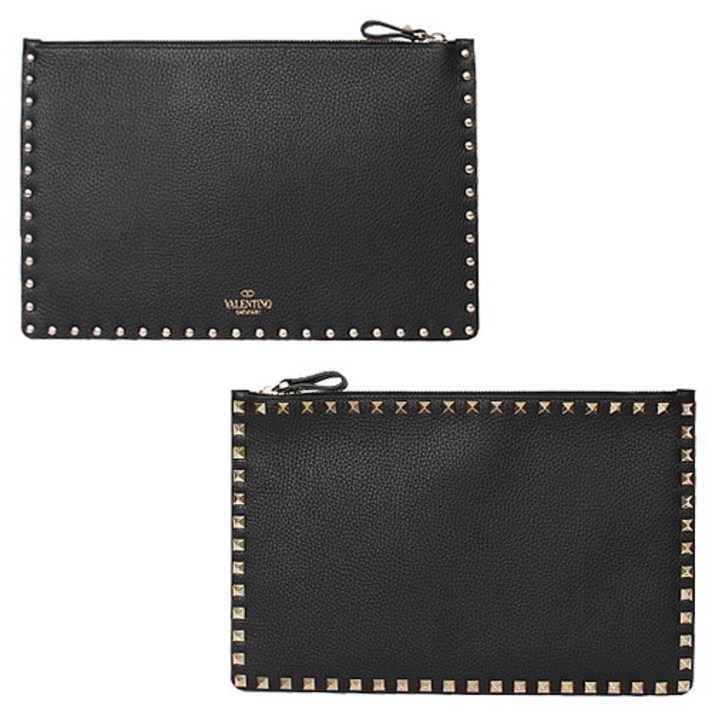 발렌티노 [팹스타일] 20FW 락스터드 클러치 (엠보/블랙) UW2P0269 VSH 0NO