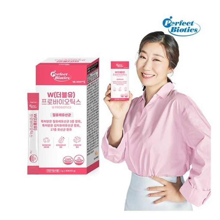 [비타민마을] 퍼펙트바이오틱스 W(더블유) 프로바이오틱스 여성질유래유산균 1박스 30포(총
