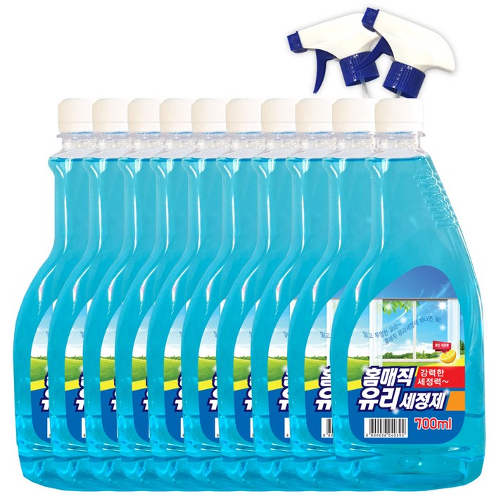 맑은나라 유리세정제 700mlX10개입 리필형 스프레이 2개 증정, 10개, 700ml