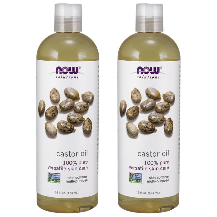 Now Foods 100% 퓨어 캐스터 오일, 473ml, 2개