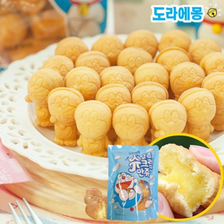 [K쇼핑][만쥬데이]도라에몽 달콤슈크림만쥬130gx5봉(총650g)