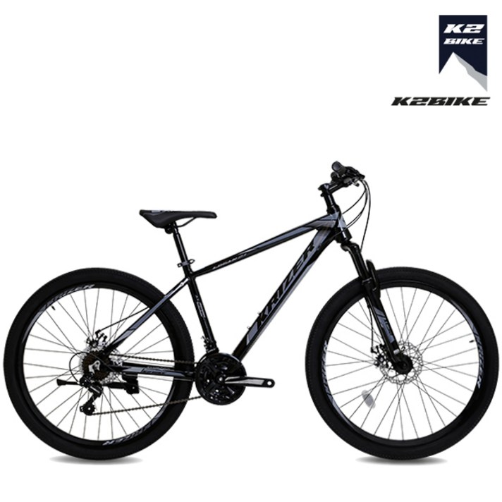 K2BIKE 2021 26인치 MTB자전거 로건2.1D 시마노21단 디스크 MTB 자전거, 로건2.1D 26인치 블랙+그레이 미조립+소형공구