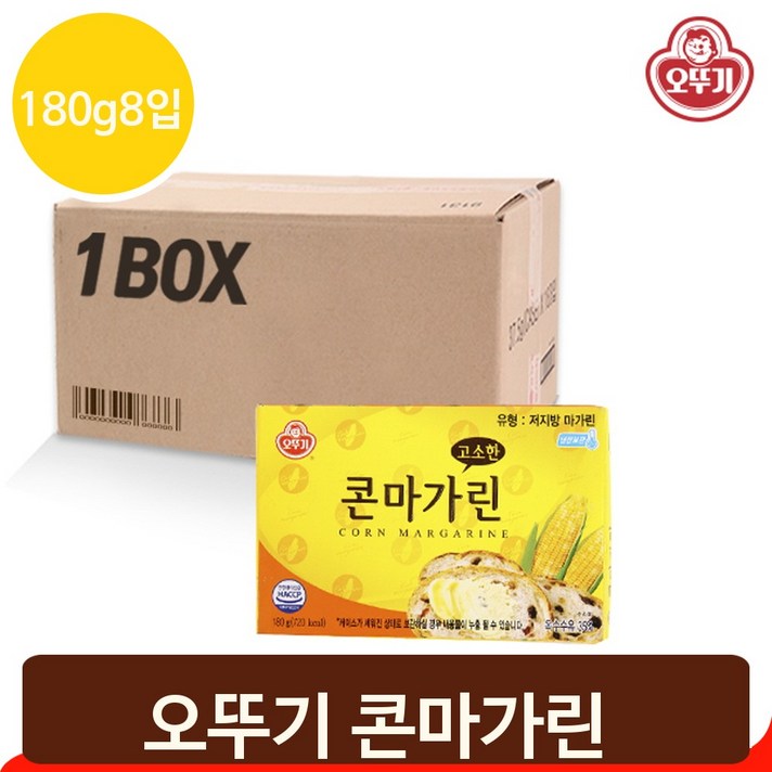 고소한 콘마가린 180gx18개 옥수수마가린 베이킹 요리, 단일상품