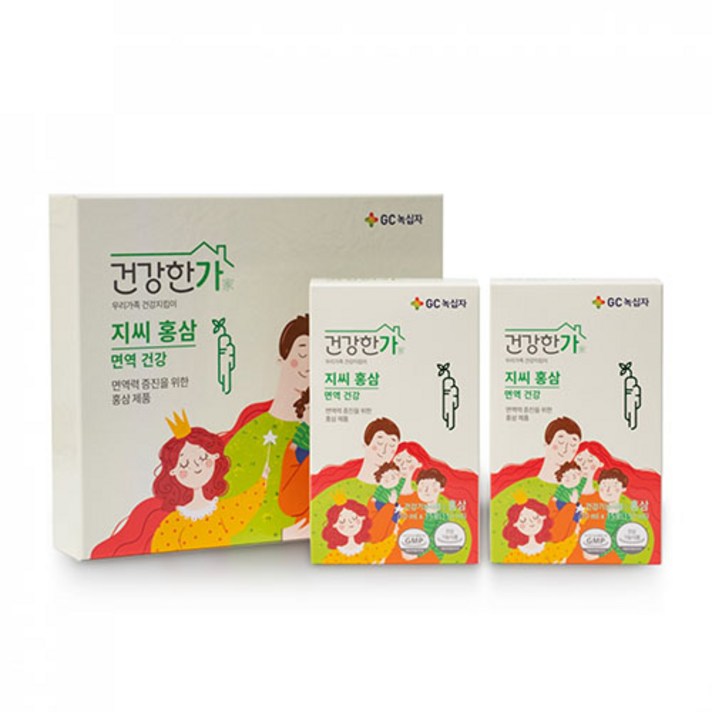 GC 녹십자 건강한가 홍삼스틱 +쇼핑백증정, 10ml x 90개
