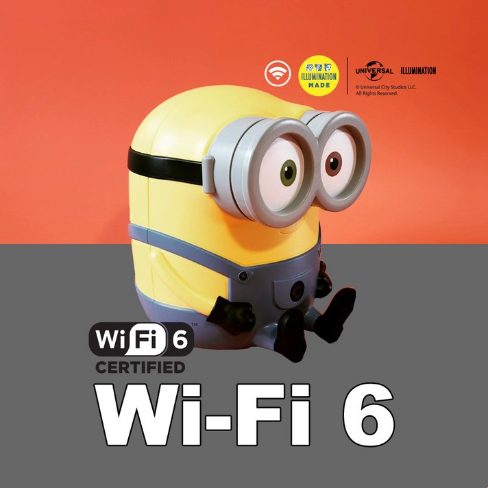 밥 미니언즈공유기 와이파이 WiFi 6 AX1800, 1개 밥 미니언즈공유기 와이파이 WiFi 6 AX1800, 1개