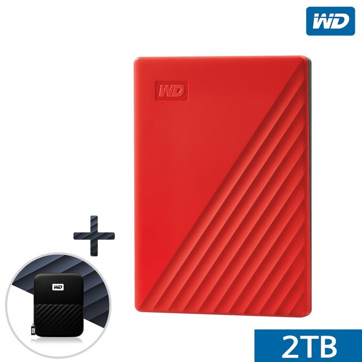 WD NEW MY PASSPORT 외장하드 1TB 2TB 4TB 5TB, 레드