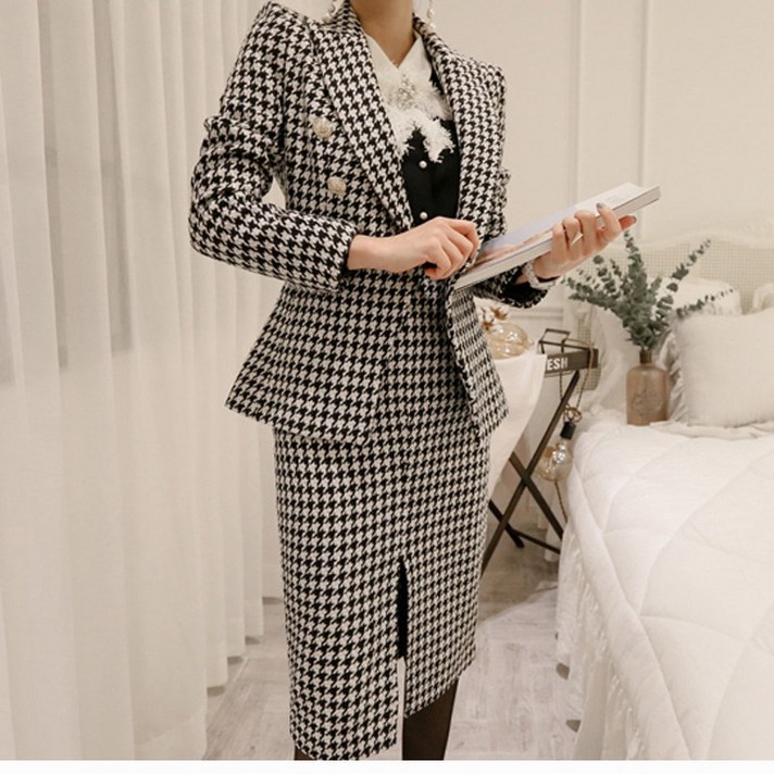 티피 가을과 겨울 직장 기질 숙녀 투피스 스커트 여성 여성