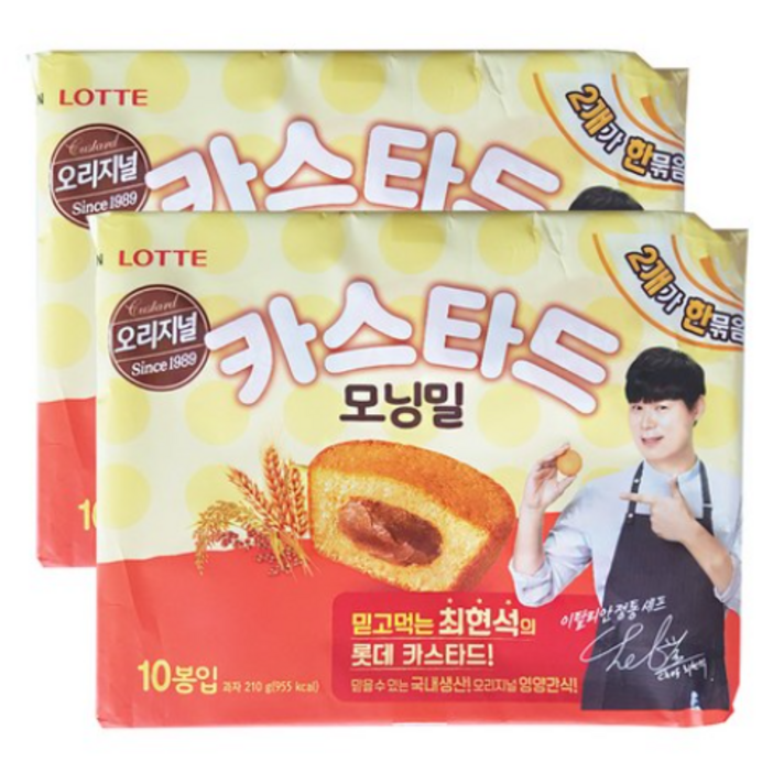 롯데제과 카스타드 모닝밀, 210g, 6개