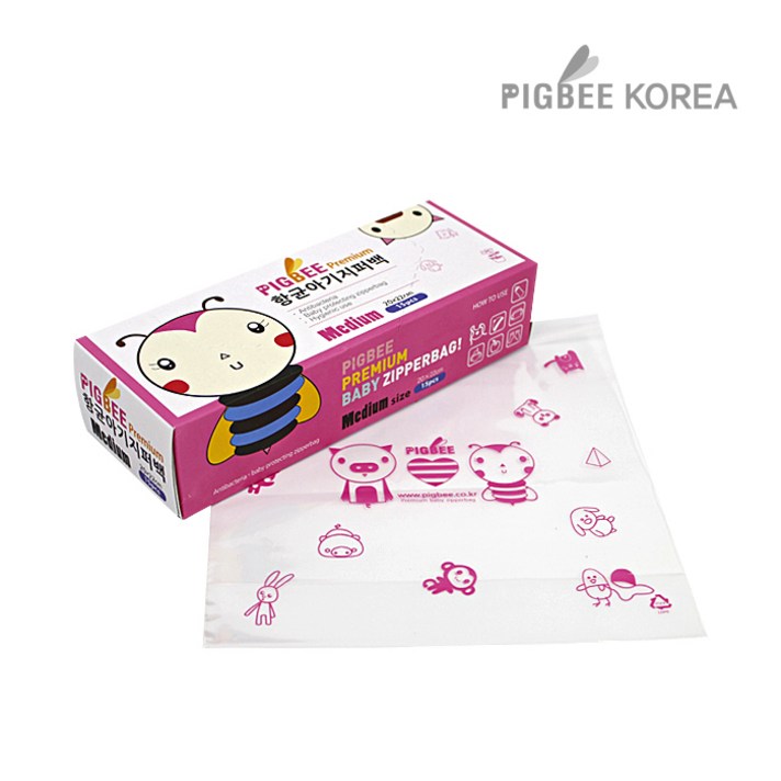 피그비코리아 항균아기지퍼백, 15매