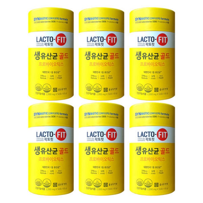 락토핏 생유산균 골드 2g x 50포 X 6통(300일분), 상세페이지 참조
