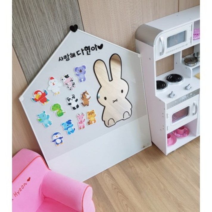 [내풀로] 자석부착형 유아 안전 아크릴거울, 자석부착형 펭귄