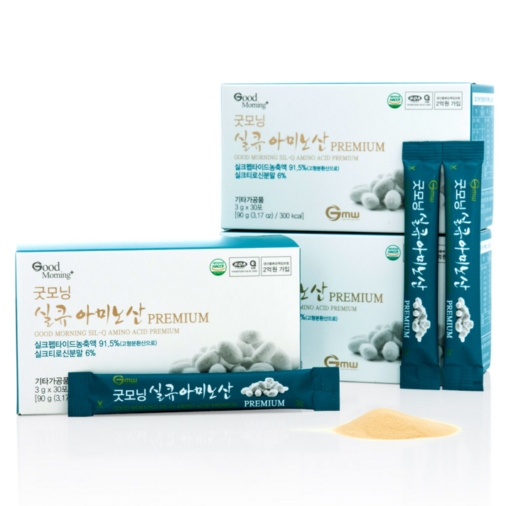 굿모닝월드 실큐 아미노산 프리미엄 신형 30포 천연아미노산, 3g