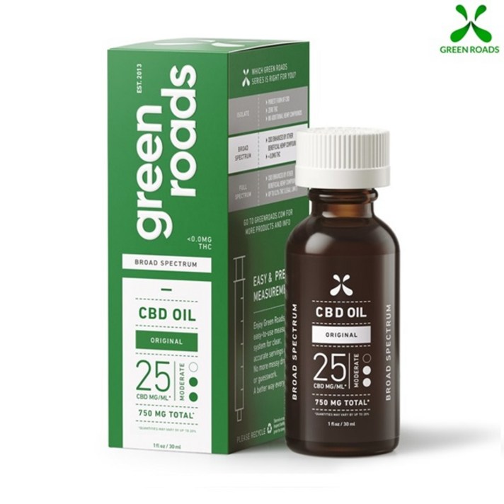 Green Roads 그린로드 CBD오일 750mg 30ml, Broad Spectrum 750mg