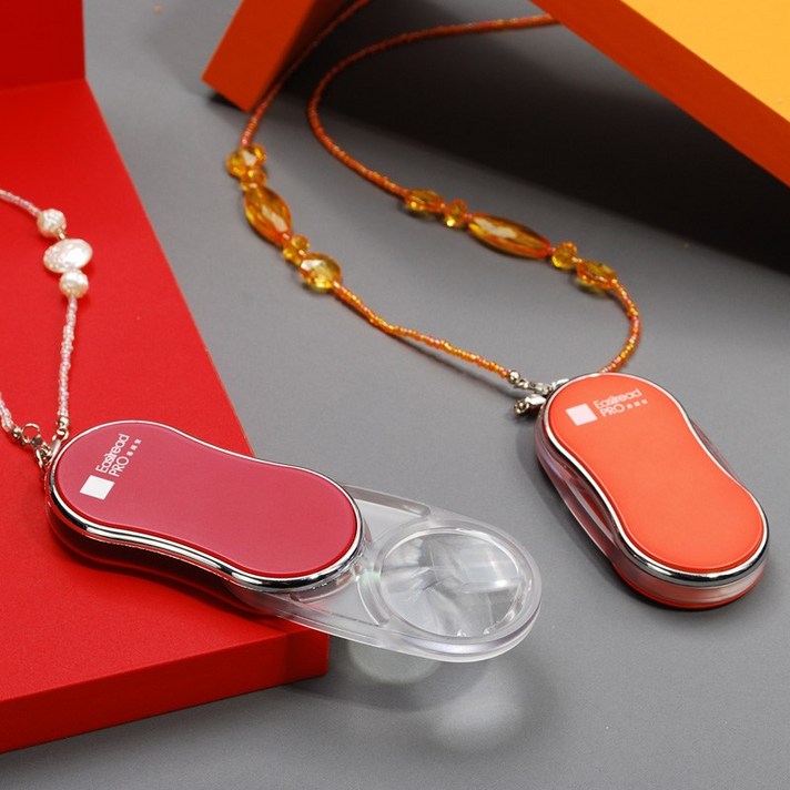 이실리드 프로 X206 목걸이 루페 LED 휴대용 돋보기, 퍼플