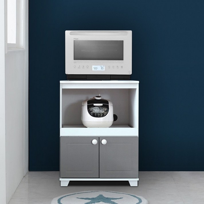 티디팩토리 광파오븐렌지대 밥솥수납장 전자렌지수납장 정수기다이, 600렌지대/반문-그레이