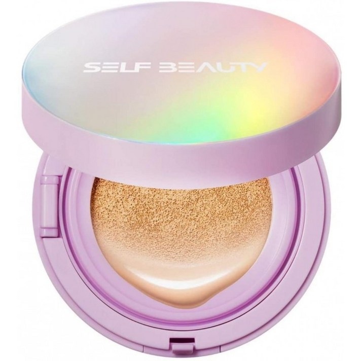 셀프 뷰티 (self beauty) 유니콘 오로라 광채 쿠션 SPF50 + PA +++ 높은 수분 높은 커버 높은 광선 본, 1