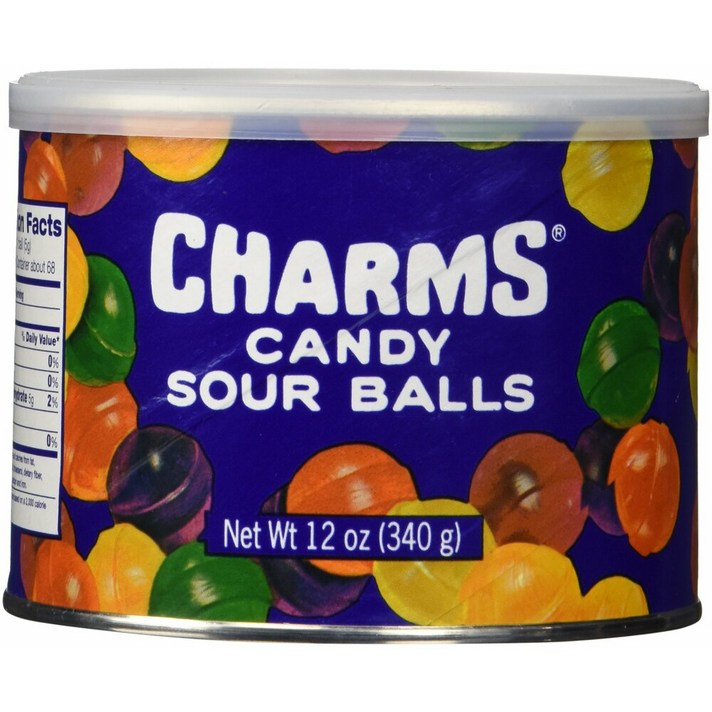 Charms Sour Balls Hard Candy 참스 사워 볼 하드 캔디 340g, 1개