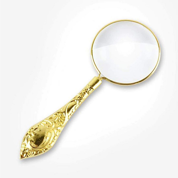 부모님 선물 레트로 5배율 휴대용 돋보기 실버, 단품, 단품