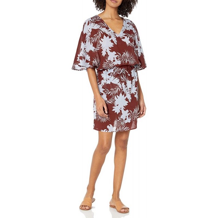 사이즈S 씨폴리스 여성 프린트 카프탄 수영복 커버업 원피스 야생 열대 앰버 아마존 여성복 매장에서 작은 사이즈, 단일옵션