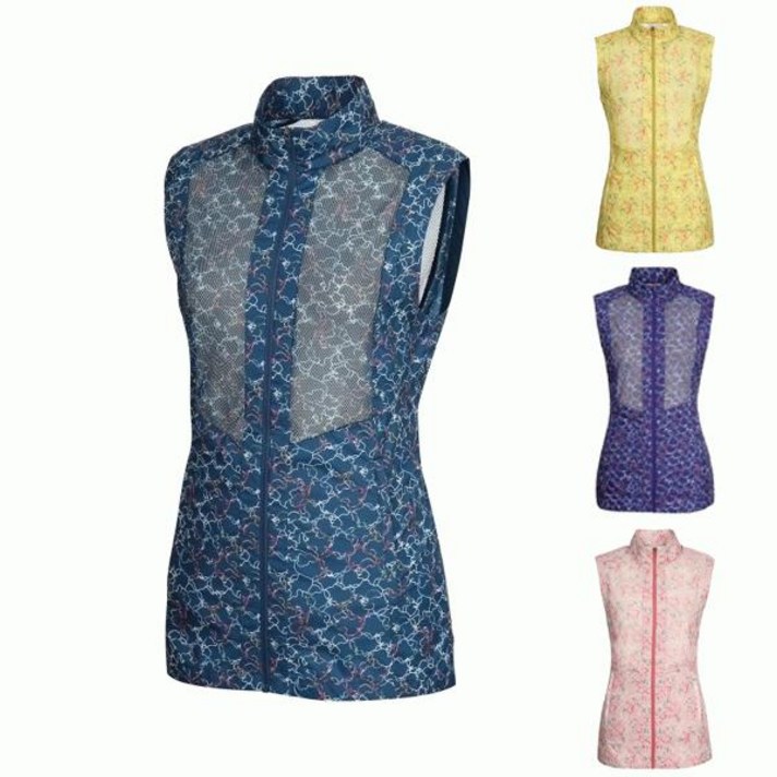 [엔터식스]웨스트우드 여름 여성 매쉬믹스 프린트 베스트WK2WTVT626