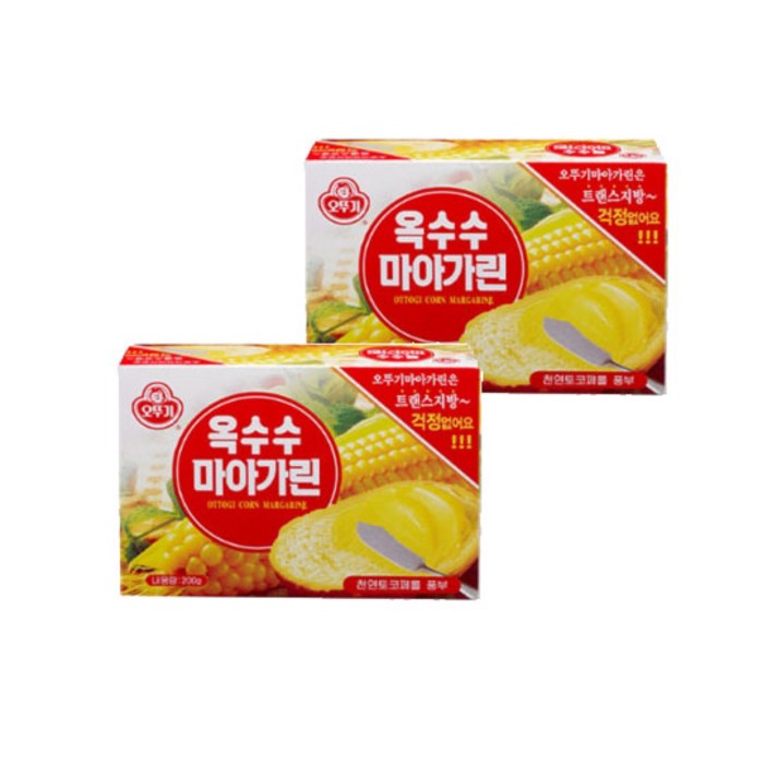오뚜기 옥수수마아가린 200gx2개, 1세트