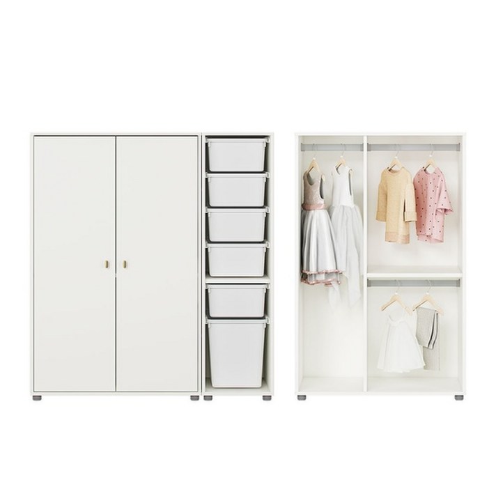 한샘 보나 긴옷형 베이비장 세트 박스형 114cm, 컬러:파우더핑크(C)