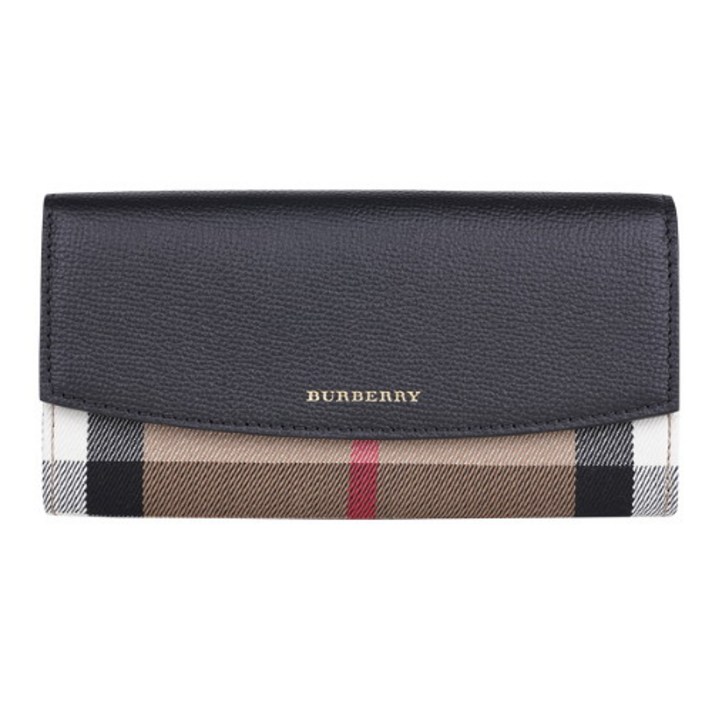 버버리 [BURBERRY][21년S/S] 포터 체크 플랩 여성 장지갑 39555061 BLACK
