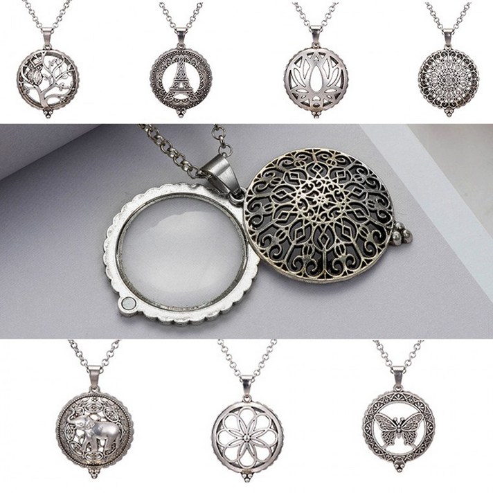 앤틱 레트로 실버 노인 돋보기 목걸이 겸용 7종, 스타일/기아문양