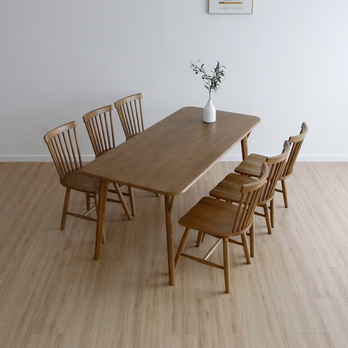 라미에스 원목 6인용 식탁 세트 제이수, 제이수식탁1+의자6
