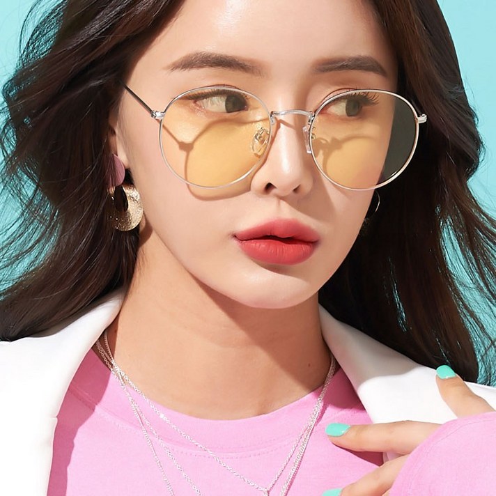 멜라크메 빅사이즈 옐로우 틴트 선글라스