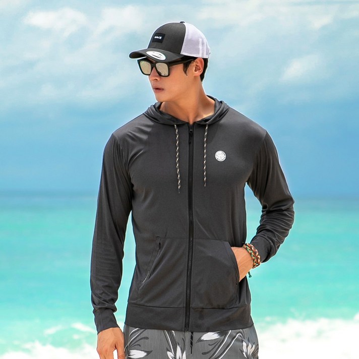 립컬 남성 루즈핏 후드 래쉬가드 RC731BMT