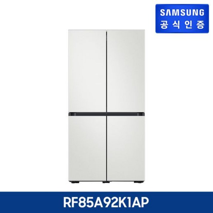 1등급 5도어 삼성 BESPOKE 냉장고(RF85A92K1AP)+전자레인지, 상_화이트 하_차콜