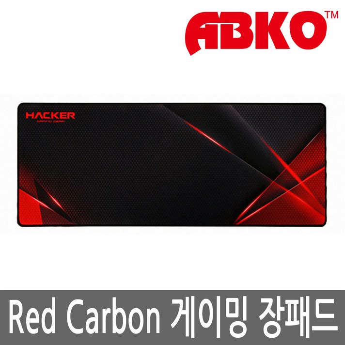 앱코 HACKER Red Carbon 게이밍 장패드 정품jr, 1개