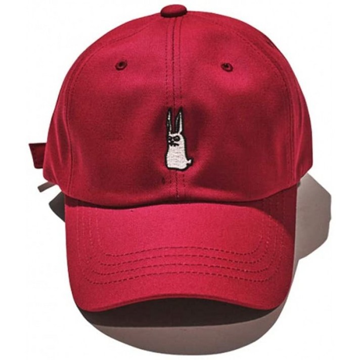 [비 에스 래빗]한국 스트리트 패션 브랜드 면 100%의 남녀 공용 자수 로고의 공 캡 GR STRAPBACK RED[병