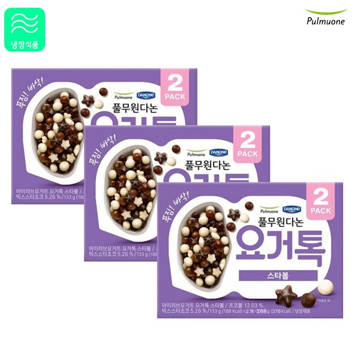 (냉장)풀무원 요거톡(스타볼)133gx6개, 1세트