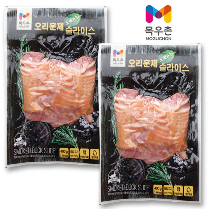 목우촌 오리훈제 슬라이스 400g 2개, 단품