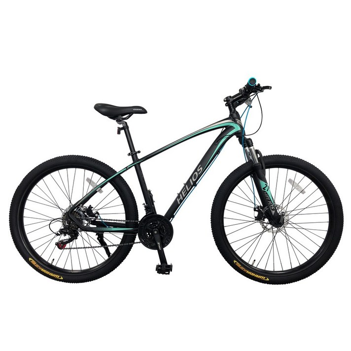 지멘스 헬리오스 시마노21단 27.5X2.35인치 광폭타이어 기계식디스크 MTB 자전거, 블랙블루