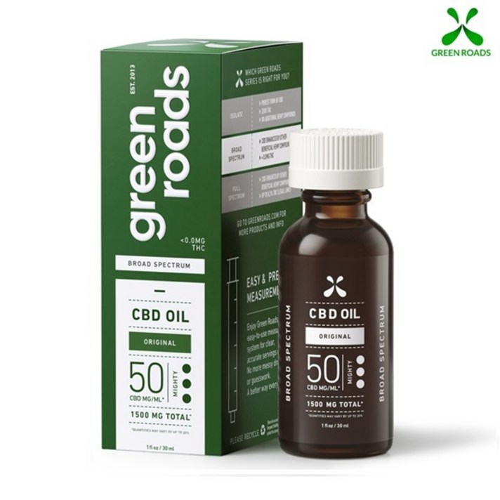 Green Roads 그린로드 CBD오일 1500mg 30ml, Broad Spectrum 1500mg