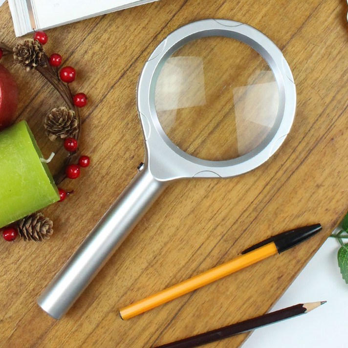 베스트모아 자바라LED돋보기 LED자라바확대경 LED자바라돋보기 LED돋보기 LED확대경 학습용돋보기 독서용돋보기, 1개, MAG400