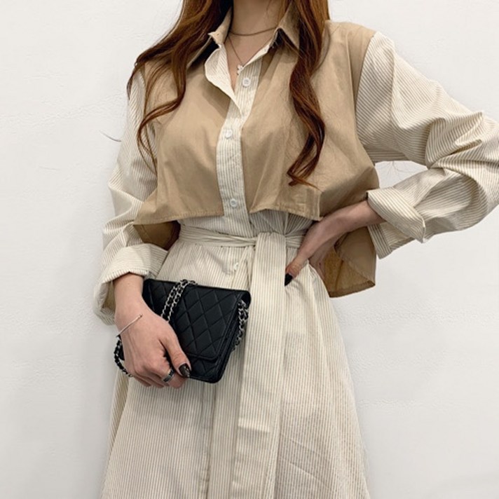 다소미얼 스트라이프트렌치원피스 셔츠원피스 롱원피스 봄신상원피스 소장가치업업 오피스룩 데이트룩 스타일업