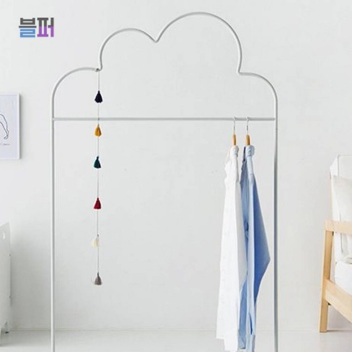 마켓비 KURUM 아이방행거 스탠드행거 81130 화이트 유아행거 어린이행거 아기옷장