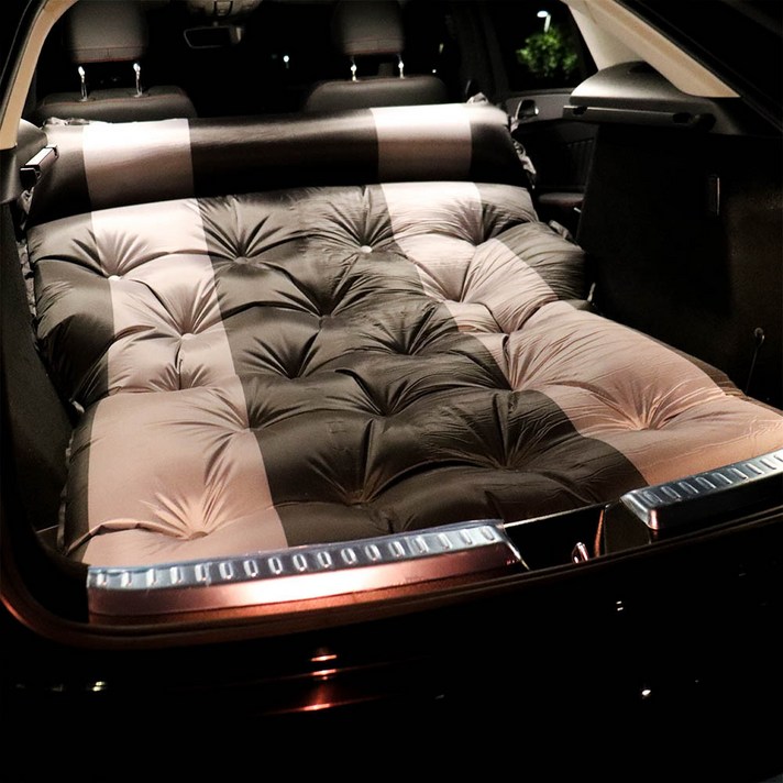 차트리스 SUV 차량용 에어매트 캠핑 차박 매트리스 자충 싼타페 팰리세이드, 기본형 PVC 블랙 에어매트