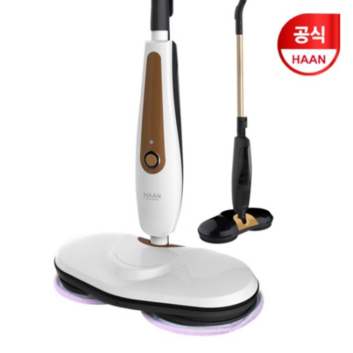 라온하우스 [한경희생활과학] 프리미엄 유선 스팀 물걸레청소기 스틱형 물걸레+스팀 회전식 유선형 LED라이트 셀프스탠딩 화이트, 523864