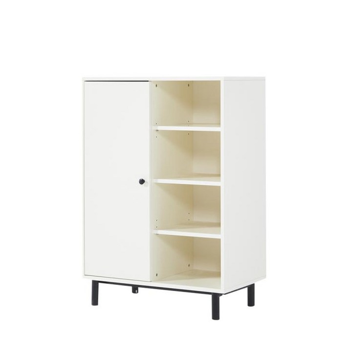 [까사미아] [까사미아] 소르니아 For casamiashop 마카롱 와이드 외문형 수납장, 단품