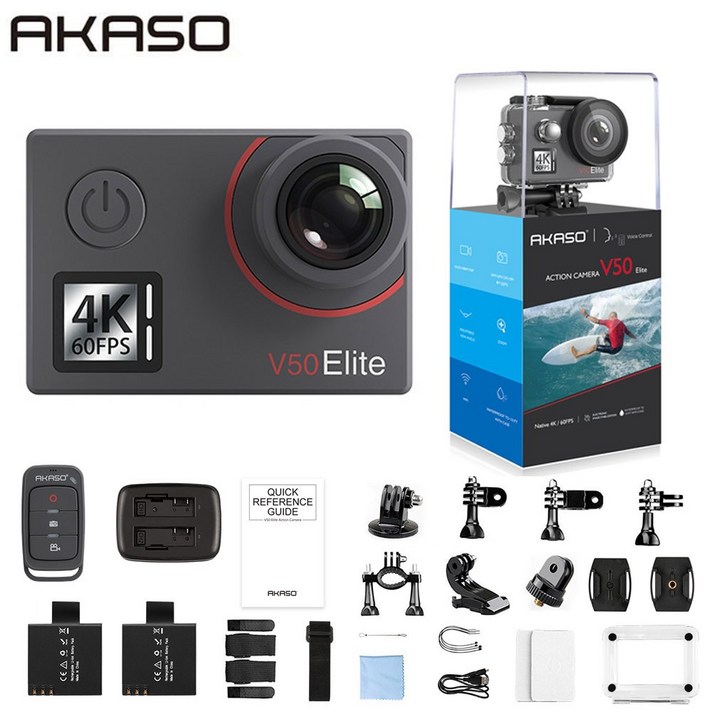 아카소 V50 EK7000 pro 4K Wifi 터치스크린 방수 액션캠 자전거 오토바이 블랙박스, V50 Elite