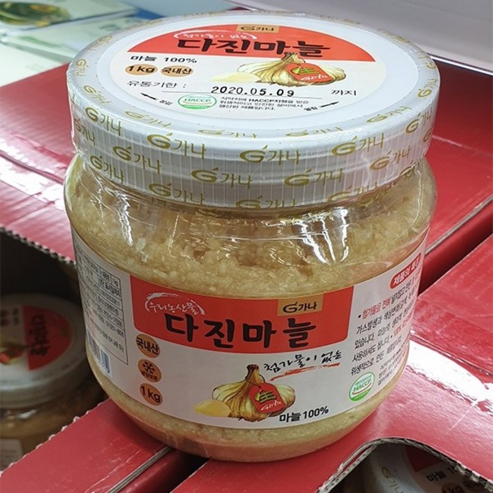 가나 냉장 다진마늘 1kg, 아이스팩 포장, 선택