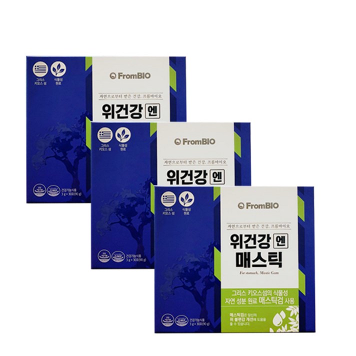 [프롬바이오] [매스틱검] 위건강엔 매스틱 (3g*15포*6박스 총 3개월분), 상세 설명 참조