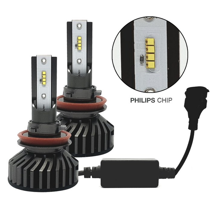 HCR 22000루멘 6500k 필립스칩 LED헤드라이트 헤드램프 전조등 안개등 전차종호환 H1 H3 H4 H7 H8 9005 9006 880 881 국내배송 확인, H8(H9/H11/H16호환)